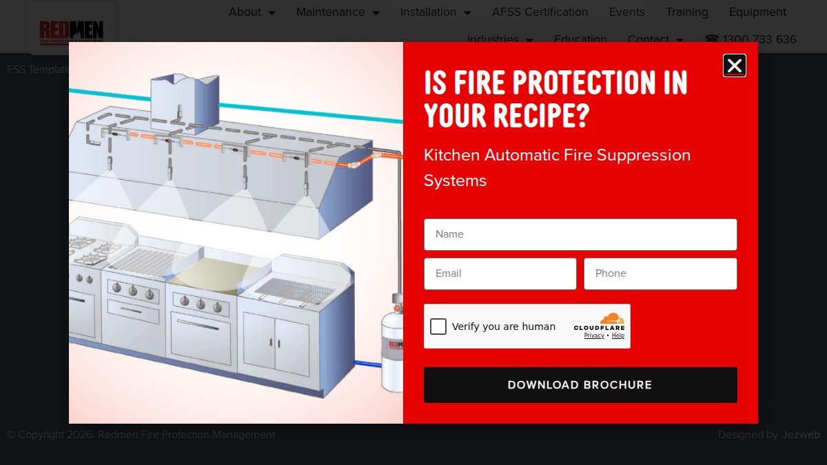 Screenshot of redmen.com.au interface