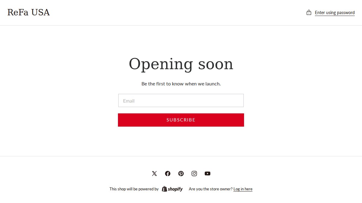 Screenshot of refausa.com interface