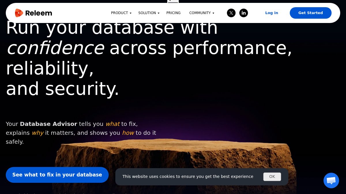 Screenshot of releem.com interface
