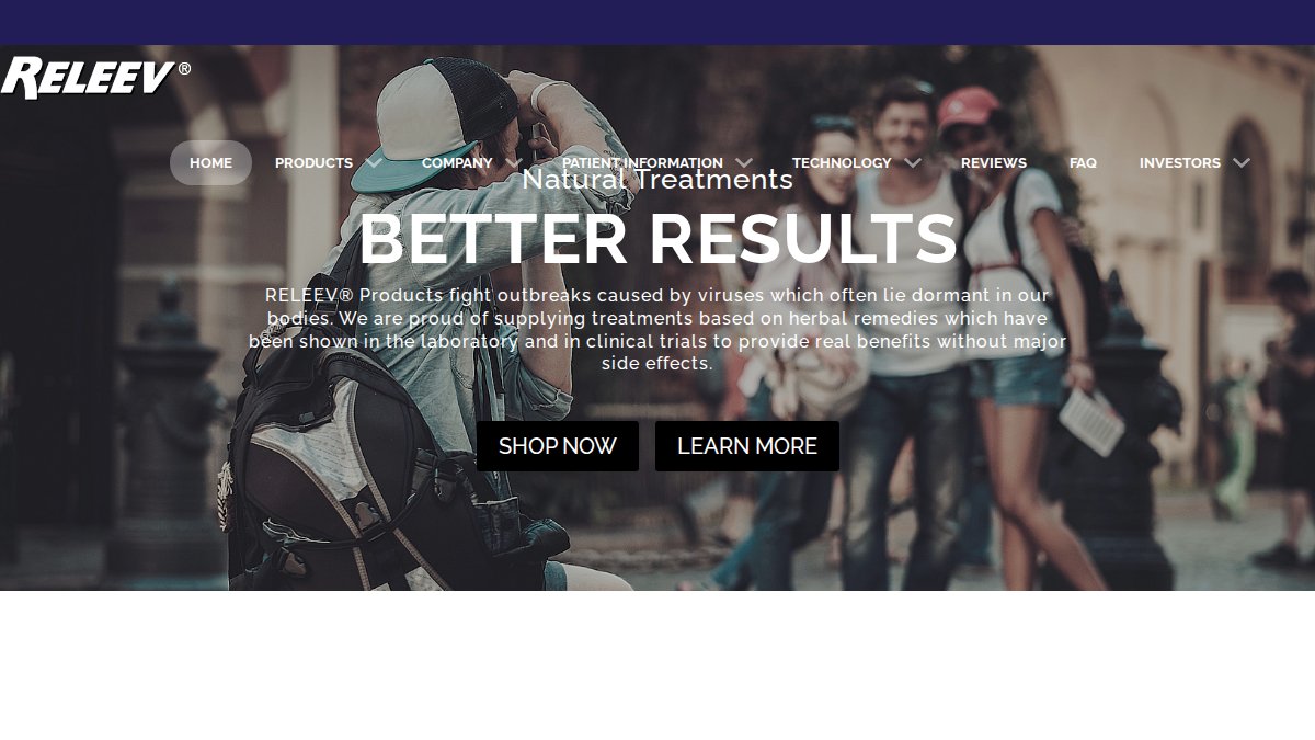 Screenshot of releev.com interface