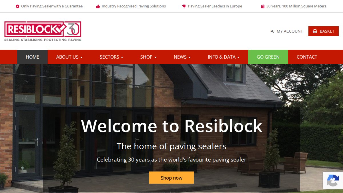 Screenshot of resiblock.com interface