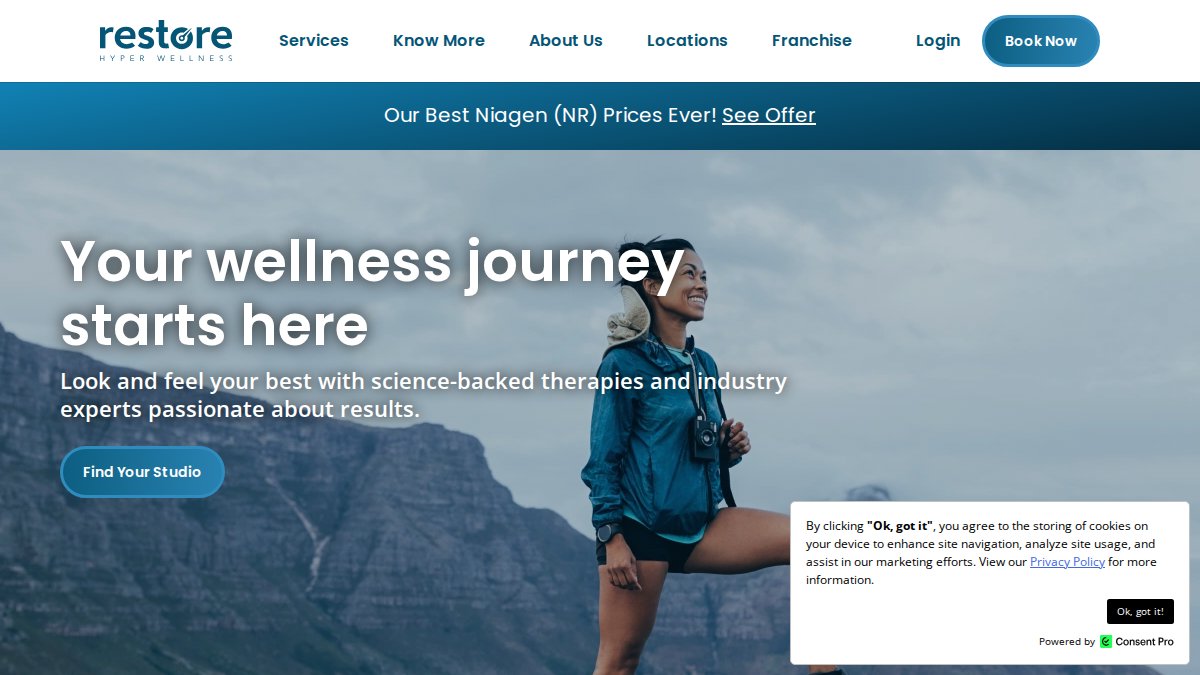 Screenshot of restore.com interface