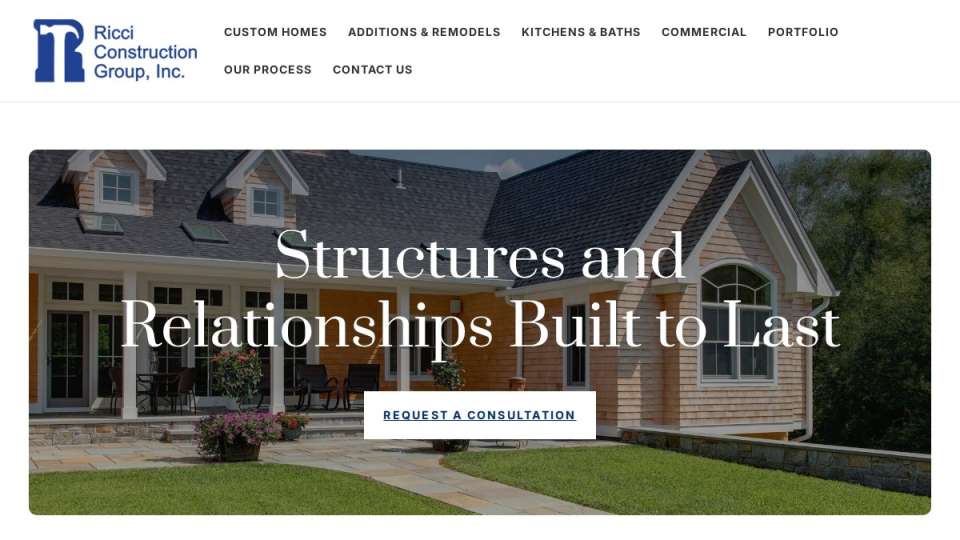 Screenshot of ricciconstructiongroup.com interface