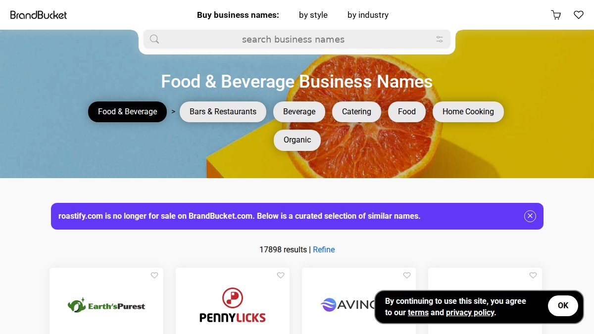 Screenshot of roastify.com interface