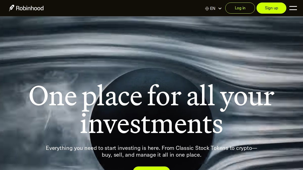 Screenshot of robinhood.com interface