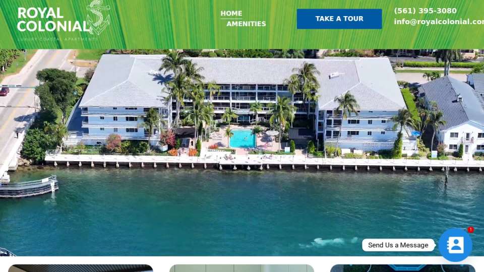 Screenshot of royalcolonial.com interface