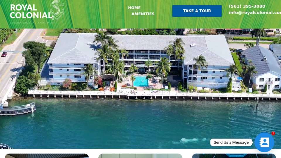 Screenshot of royalcolonial.com interface