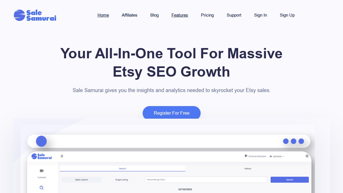 Screenshot of salesamurai.io interface