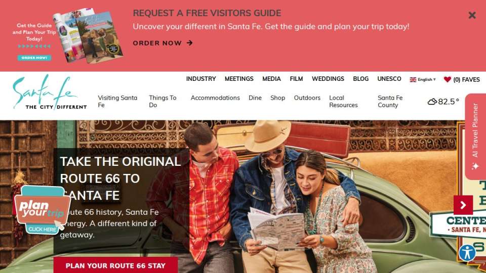 Screenshot of santafe.org interface
