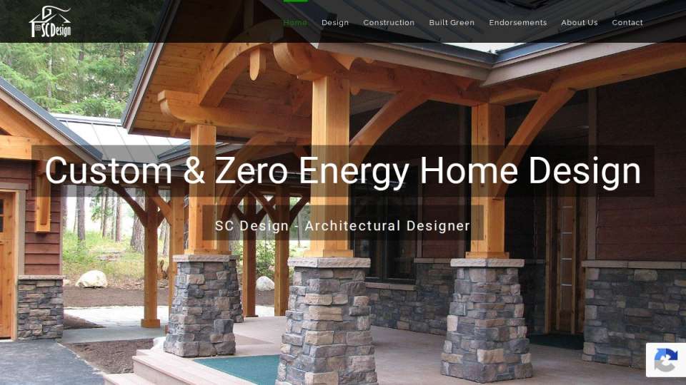 Screenshot of scdesignarchitectural.com interface