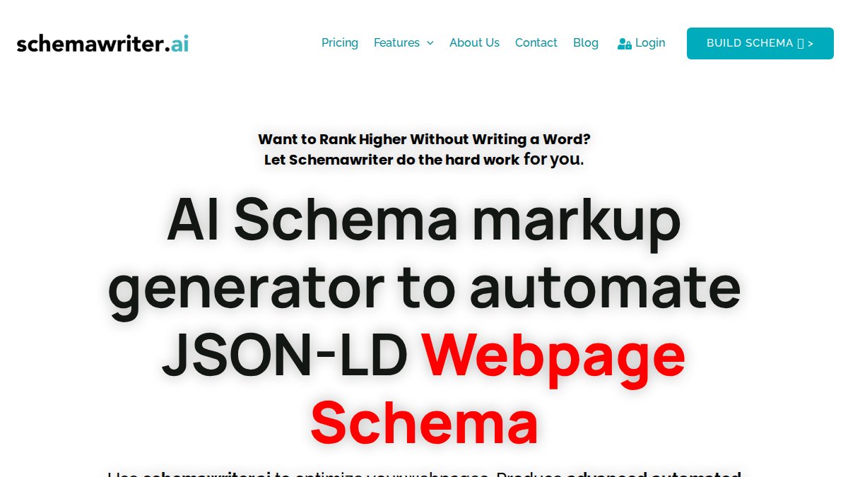 Screenshot of schemawriter.ai interface