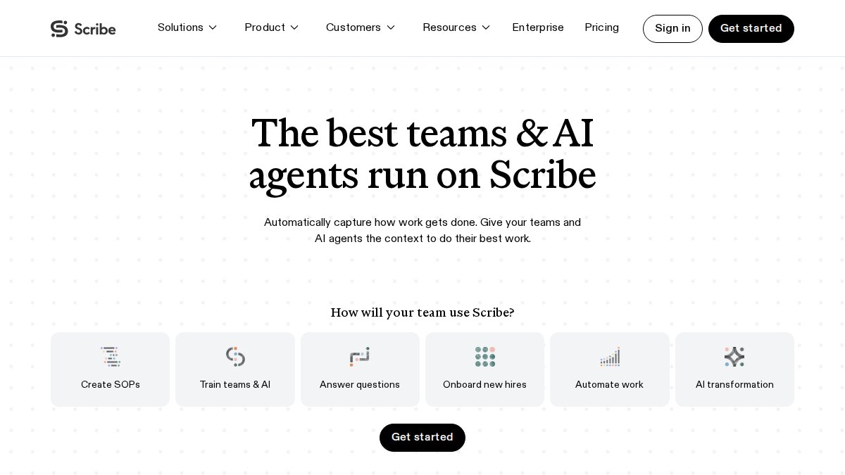 Screenshot of scribehow.com interface