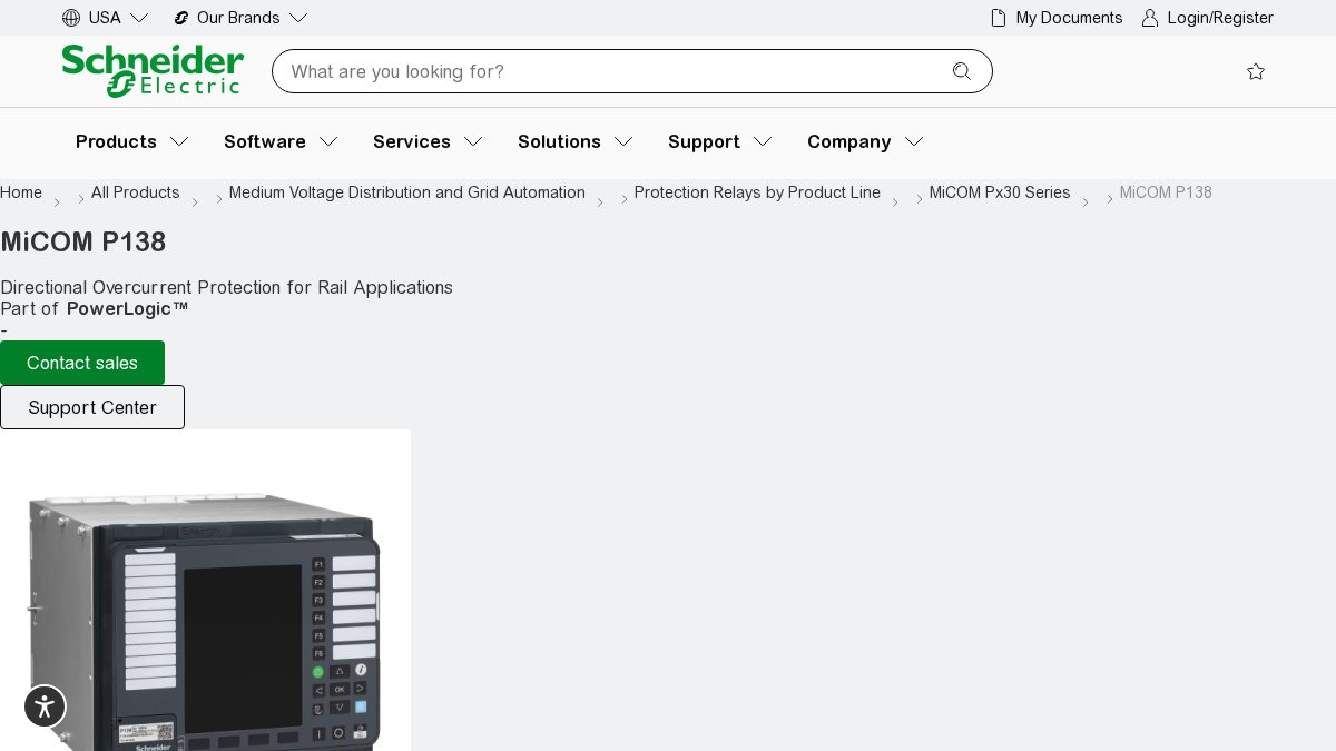 Screenshot of 60767 Qo page on se.com
