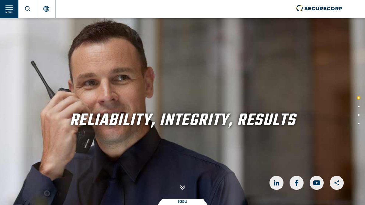 Screenshot of securecorp.com.au interface