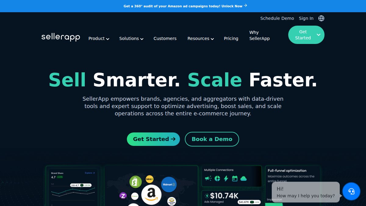 Screenshot of sellerapp.com interface