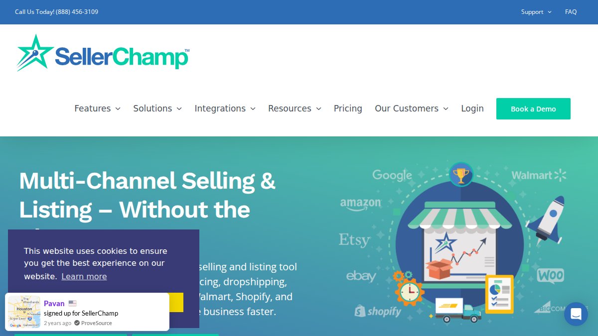 Screenshot of sellerchamp.com interface