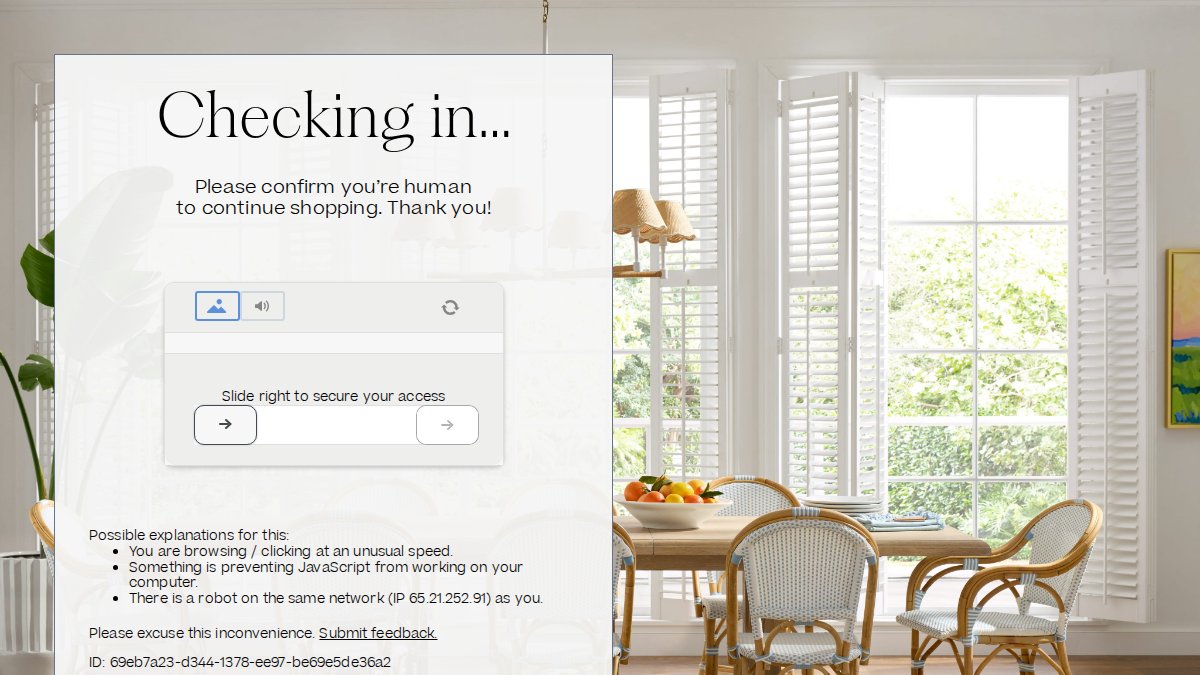 Screenshot of serenaandlily.com interface