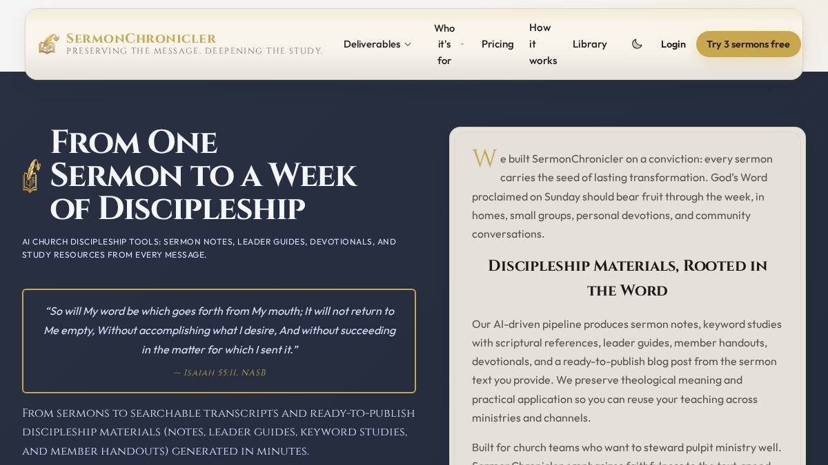SermonAI Alternative for Pastors: 7 AI Sermon Writing Tools — WolfieChat
