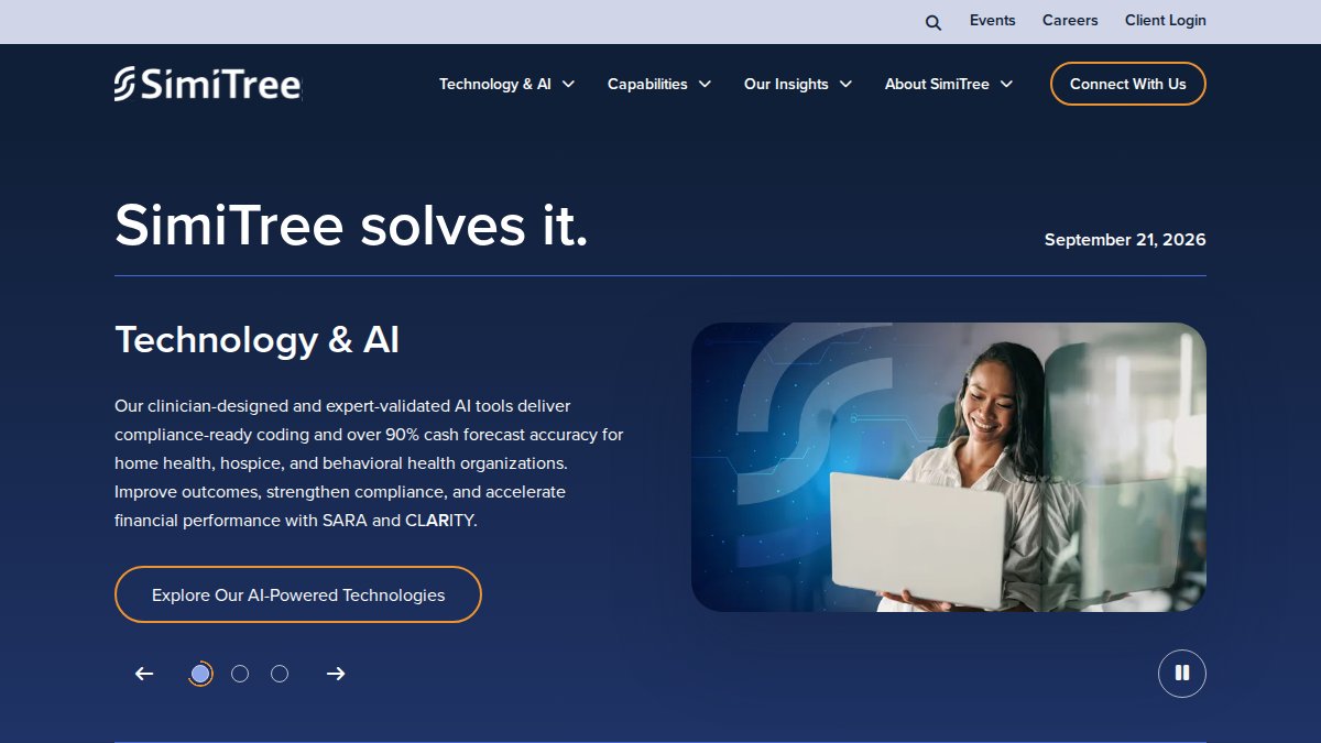 Screenshot of simitreehc.com interface