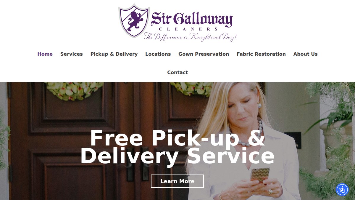 Screenshot of sirgalloway.com interface