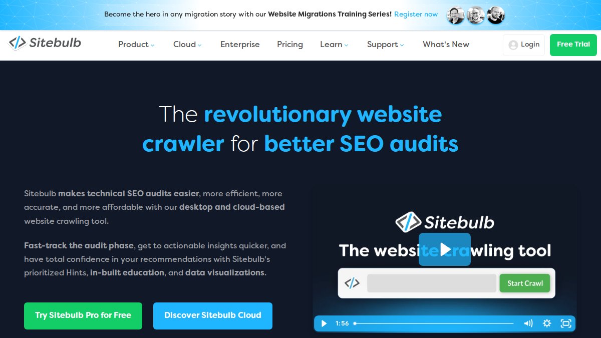 Screenshot of sitebulb.com interface