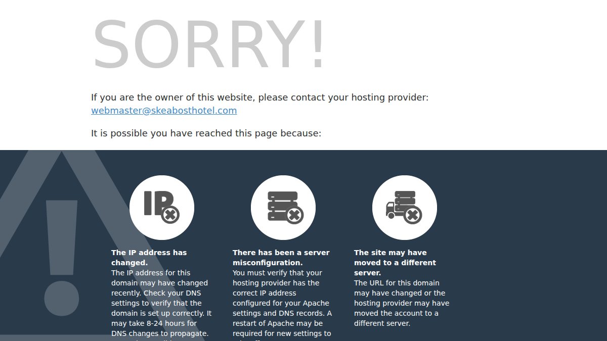 Screenshot of skeabosthotel.com interface