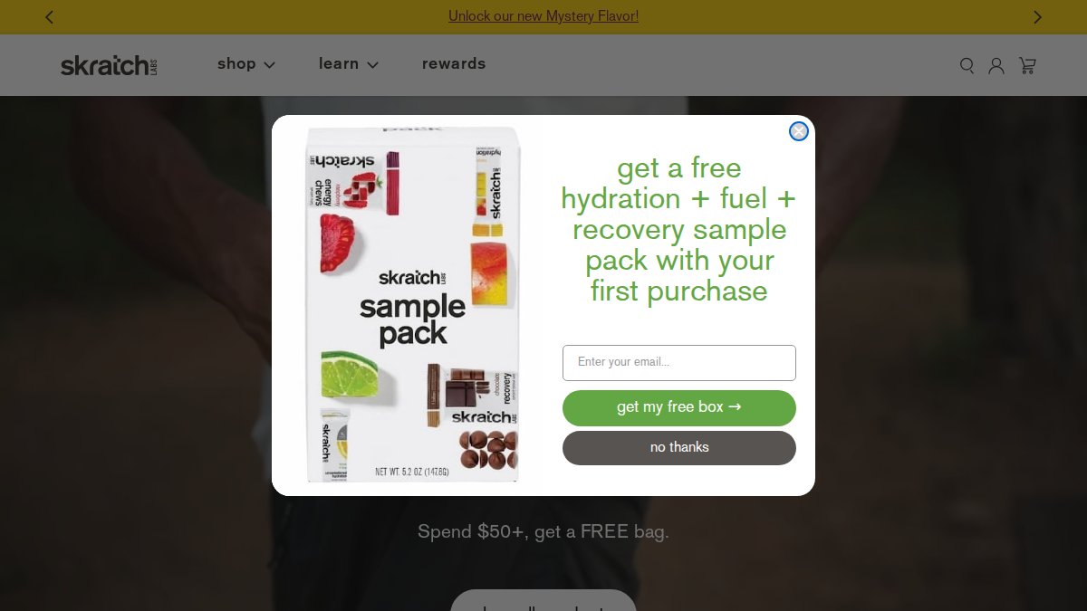 Screenshot of skratchlabs.com interface