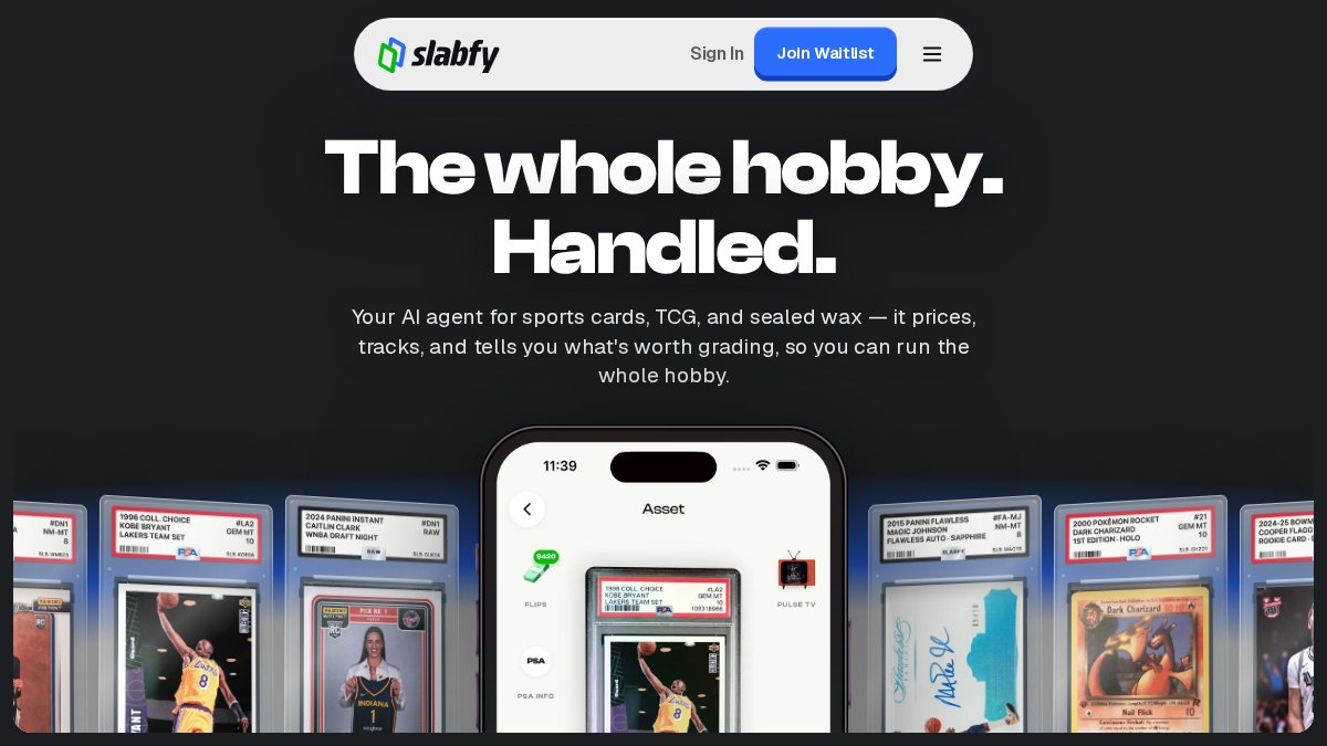 Screenshot of slabfy.com interface