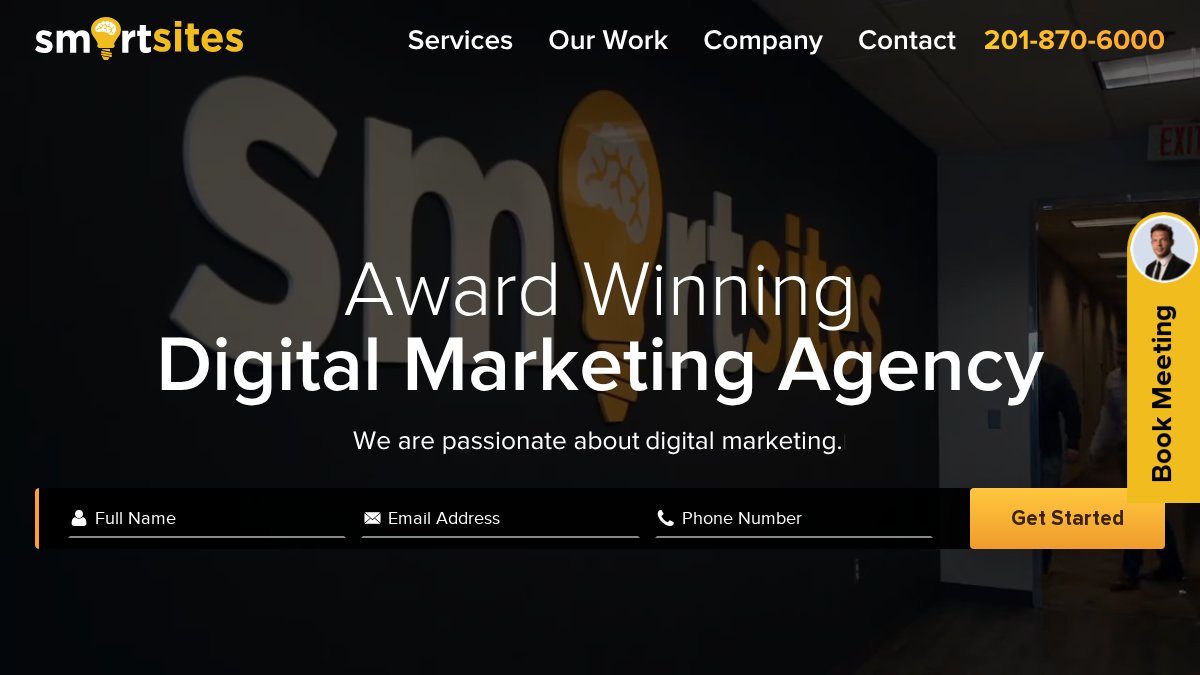 Screenshot of smartsites.com interface