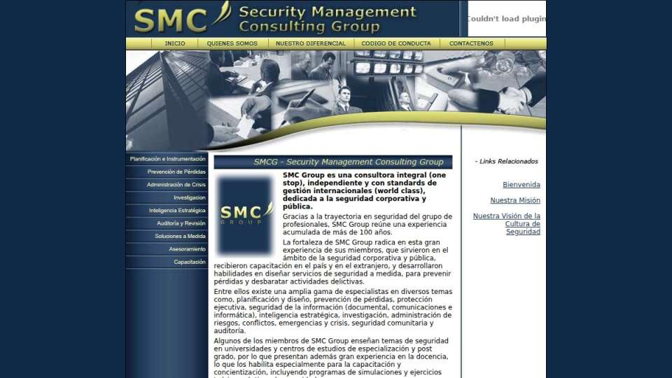 Screenshot of smcgconsulting.com interface