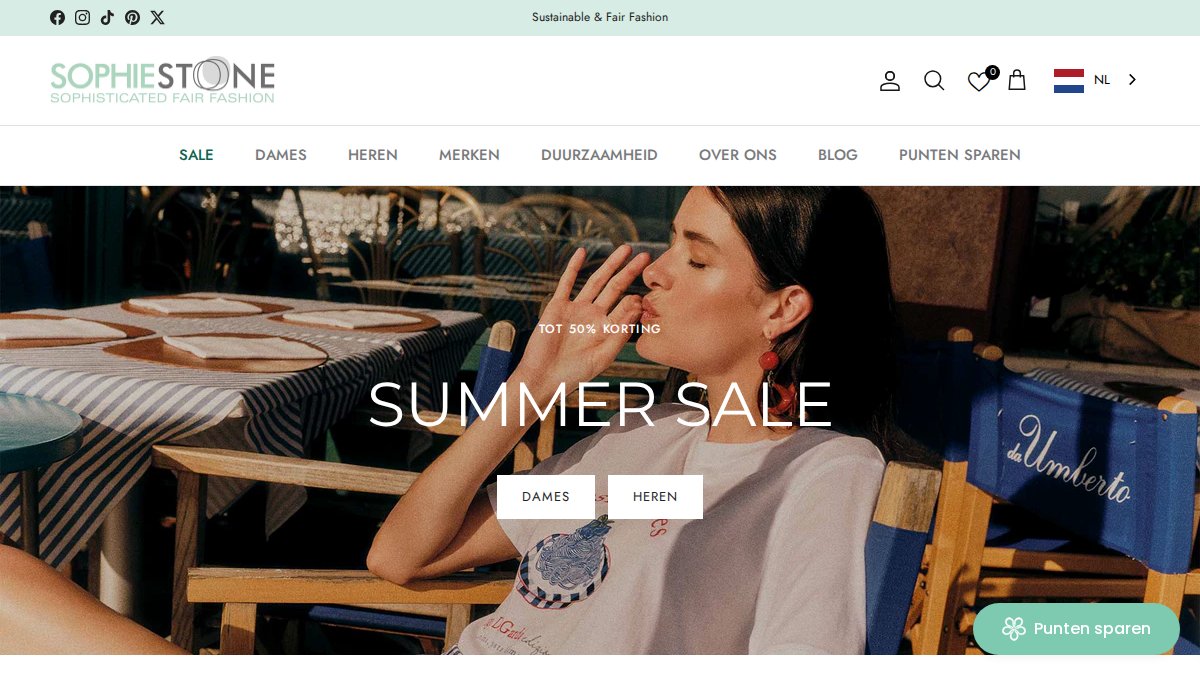 Screenshot of sophiestone.nl interface