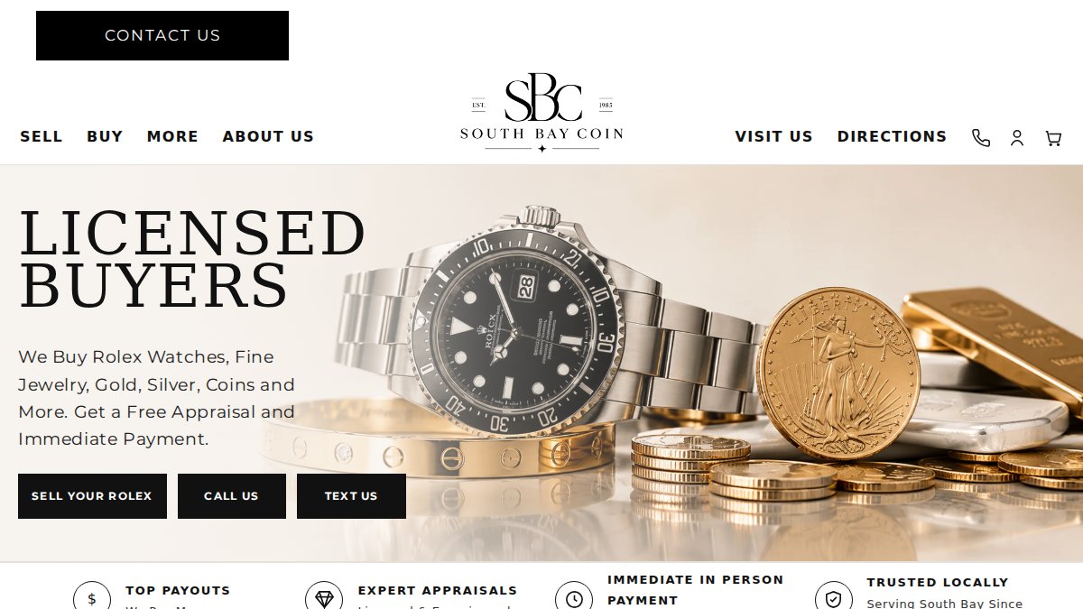 Screenshot of southbaycoin.com interface