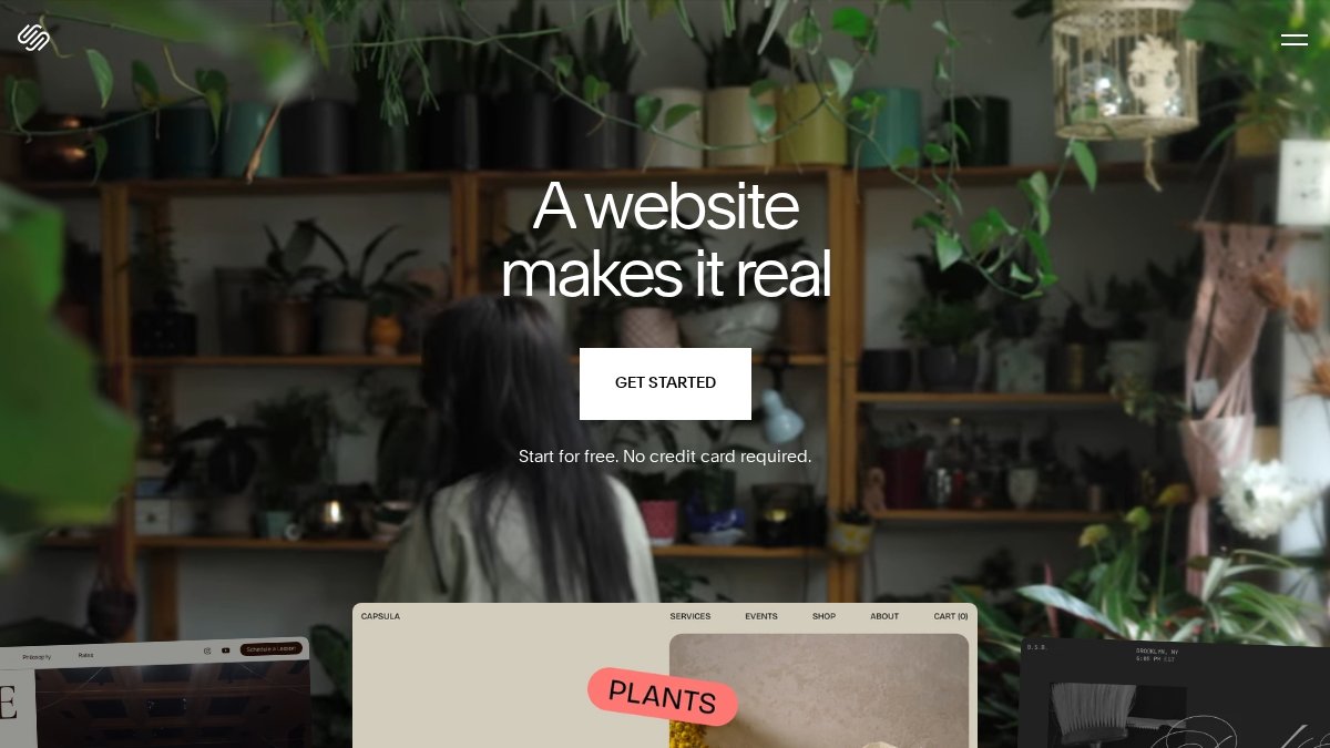 Screenshot of squarespace.com interface