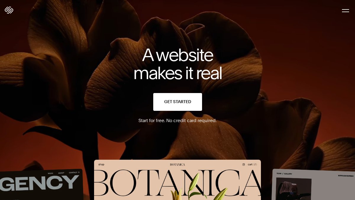 Screenshot of squarespace.com interface