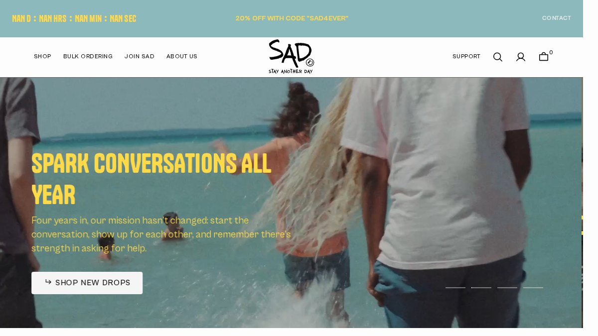 Screenshot of stayanotherday.com interface