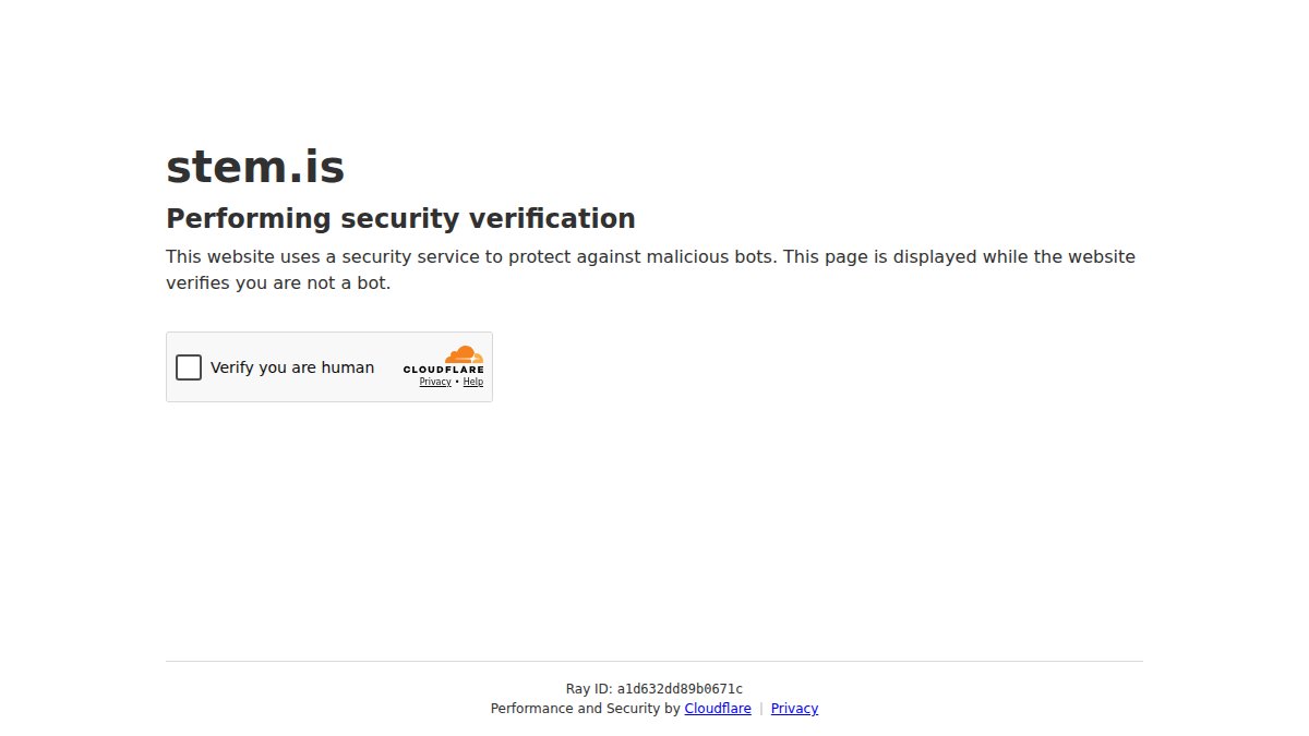 Screenshot of stem.is interface