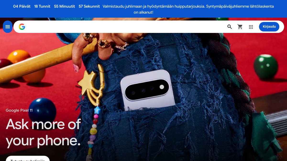 Screenshot of store.google.com interface