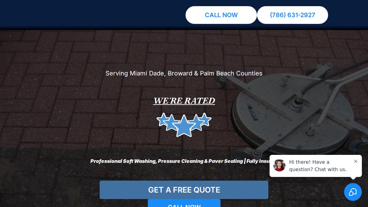 Screenshot of straightpressuresouthflorida.com interface