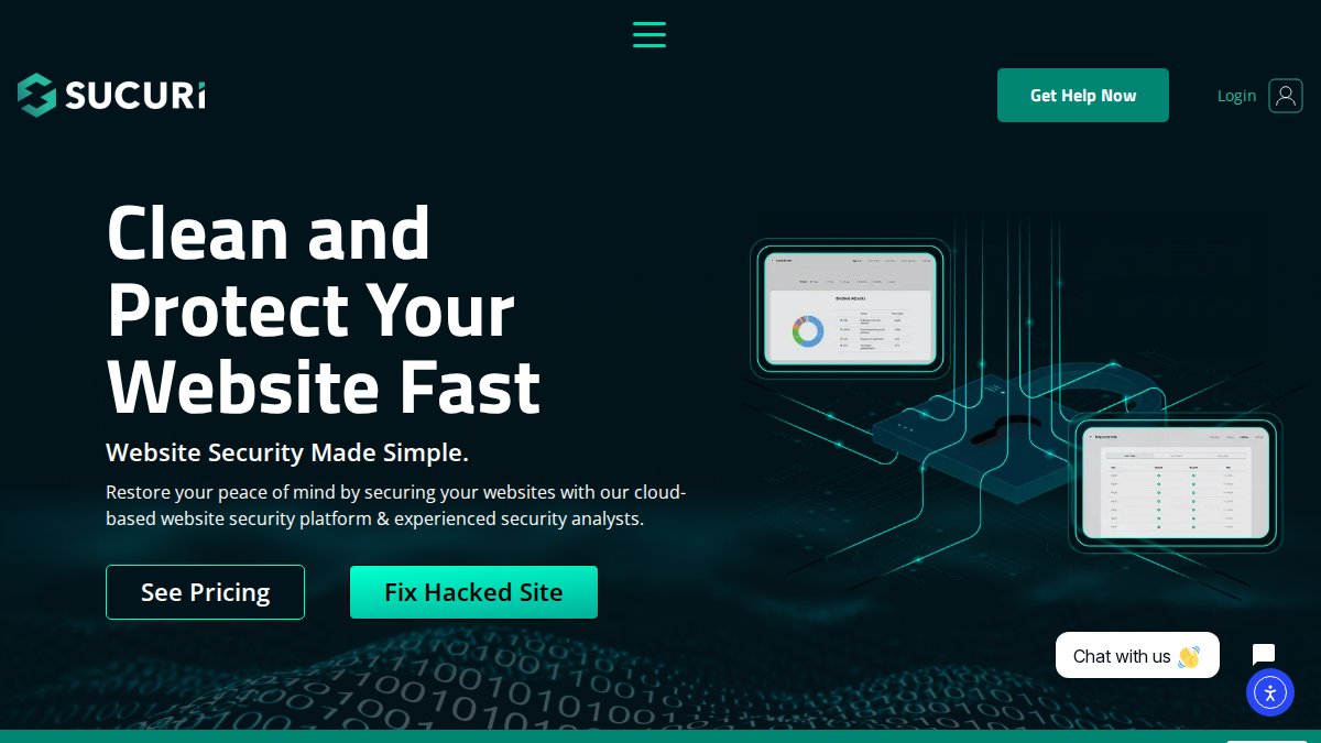 Screenshot of sucuri.net interface