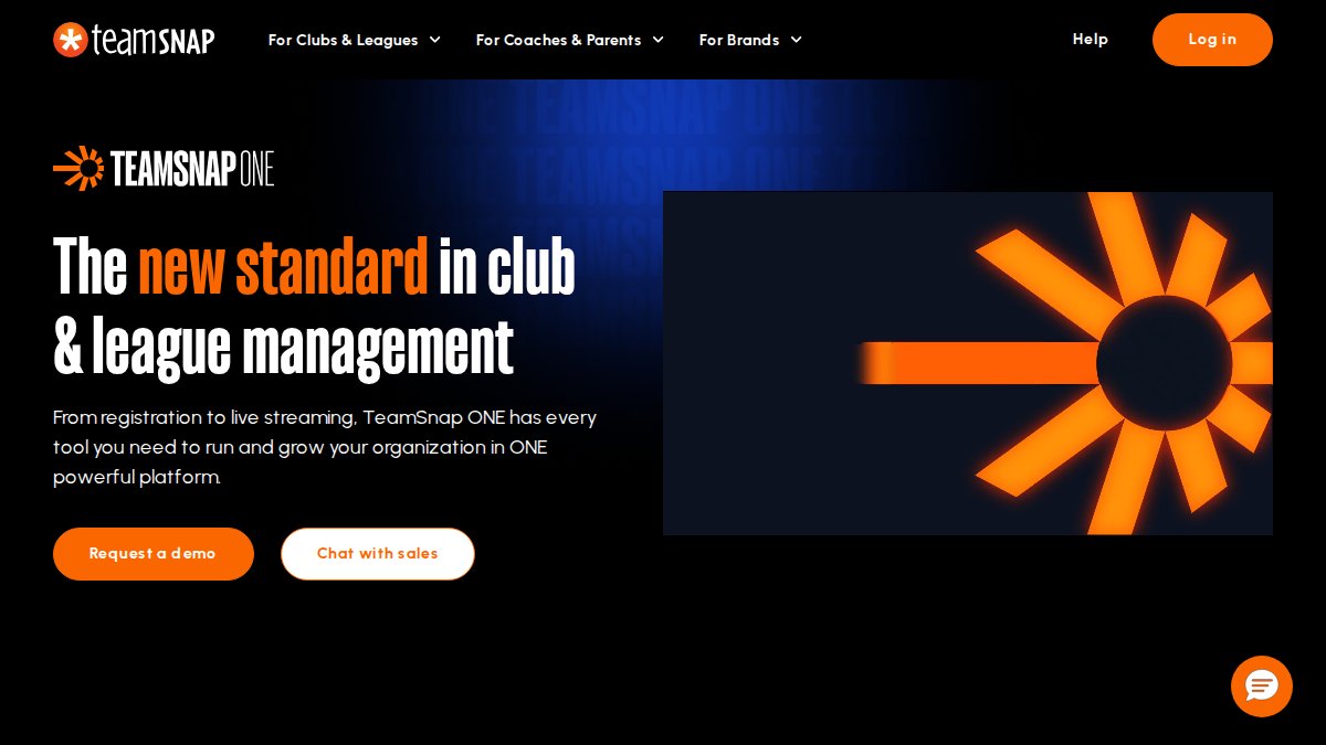 Screenshot of teamsnap.com interface