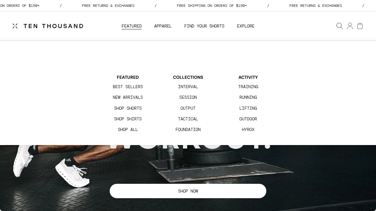 Screenshot of tenthousand.cc interface