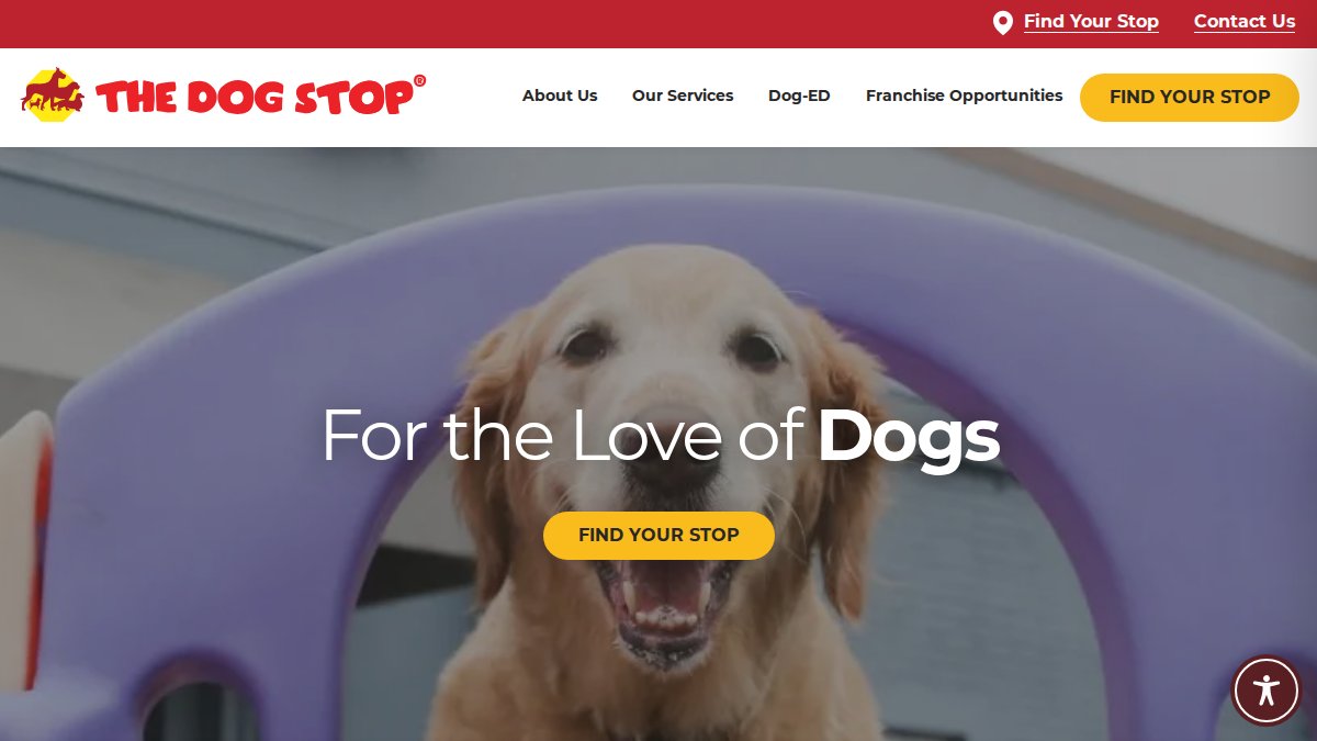 Screenshot of thedogstop.com interface