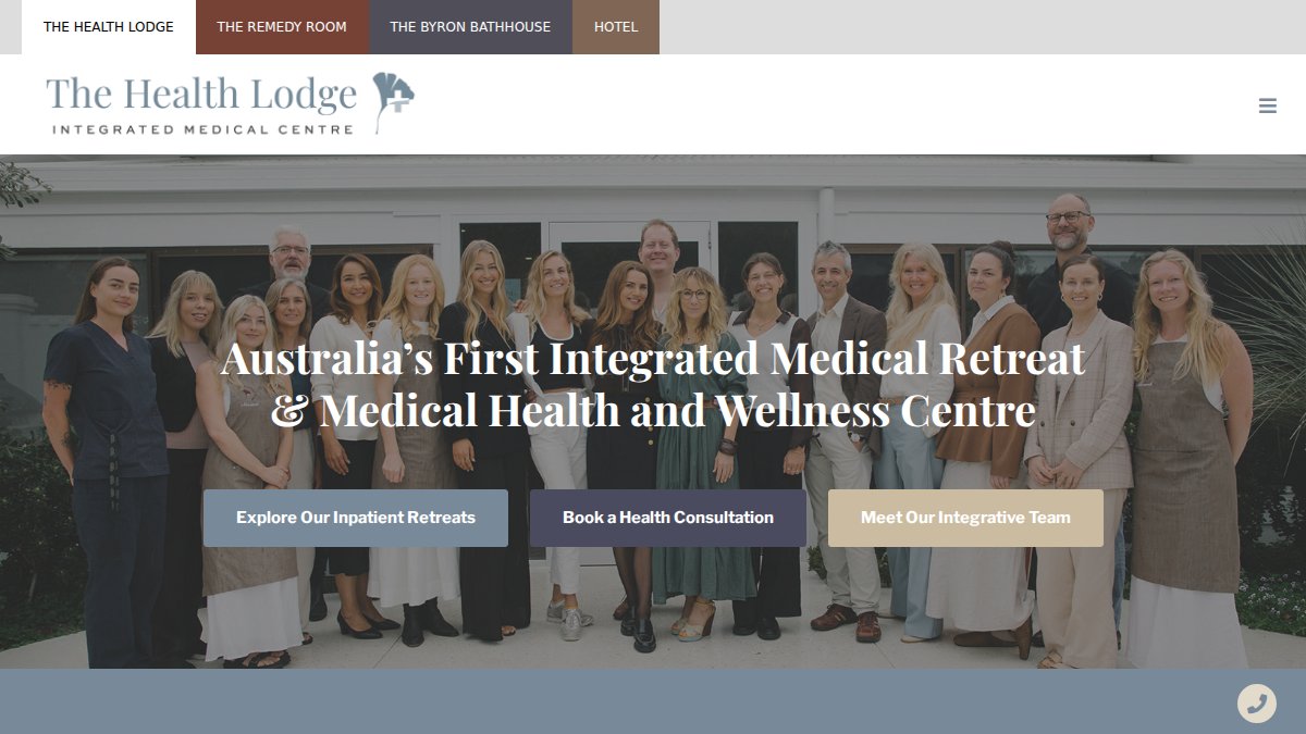Screenshot of thehealthlodge.com.au interface