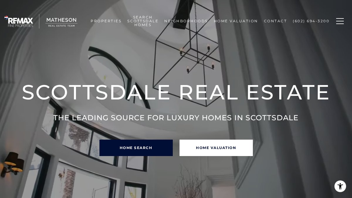 Screenshot of themathesonteam.com interface