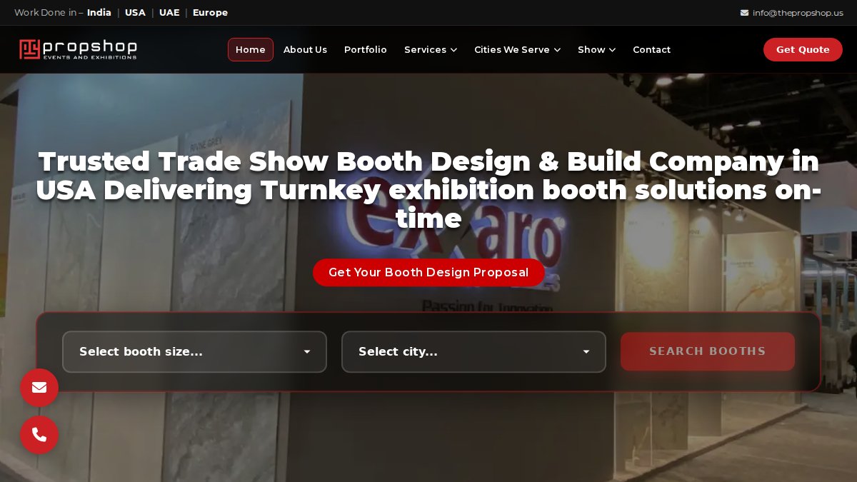 Screenshot of thepropshop.us interface