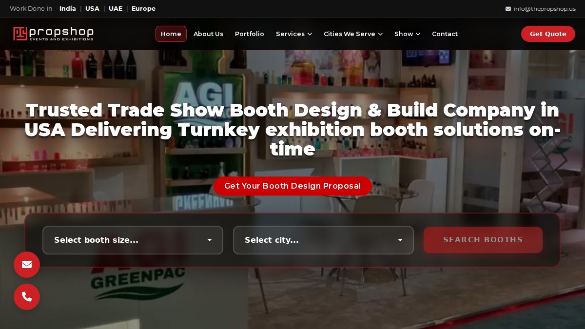 Screenshot of thepropshop.us interface
