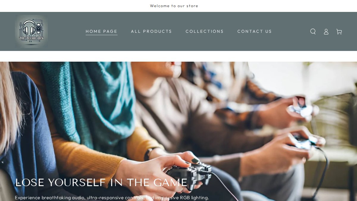 Screenshot of thetechieden.com interface