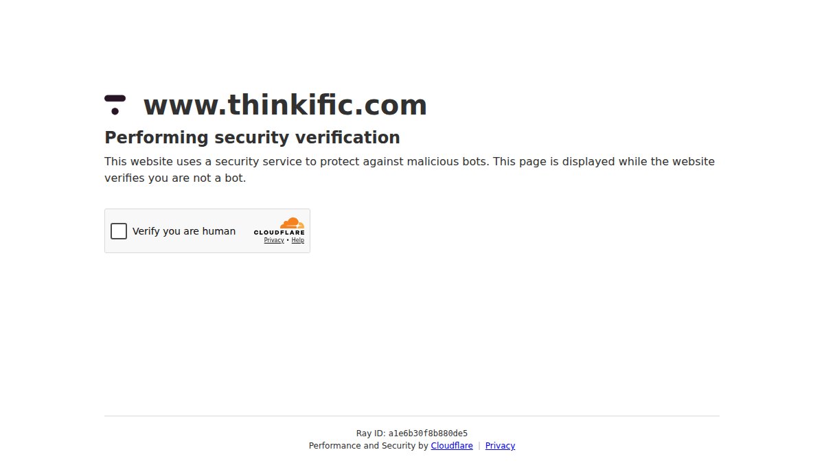 Screenshot of thinkific.com interface