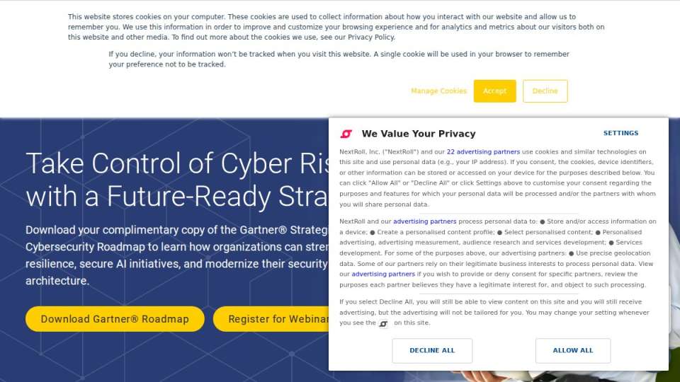 Screenshot of thrivenextgen.com interface