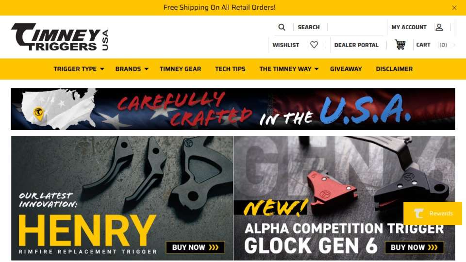 Screenshot of timneytriggers.com interface